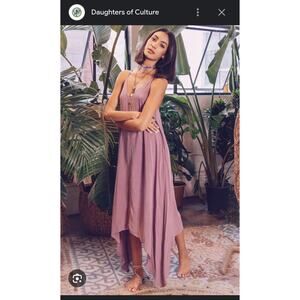 Daughters Of Culture Plum Stones Washed Handkerchief Dress